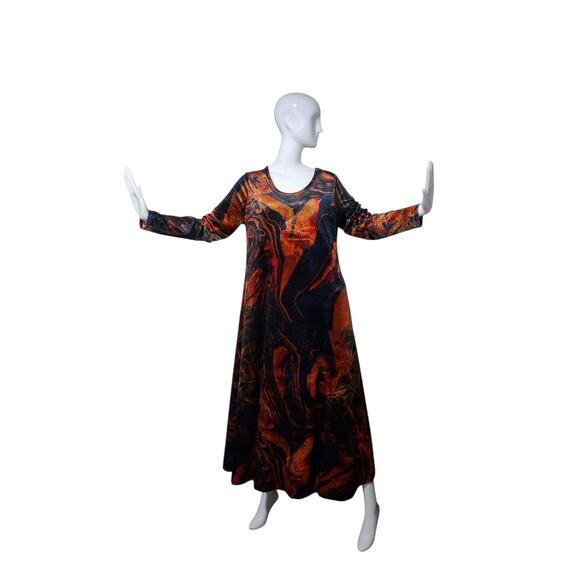 Soft Surroundings Whimsigoth Velvet Womens Large Santiago Art to Wear Maxi Dress - Picture 7 of 12